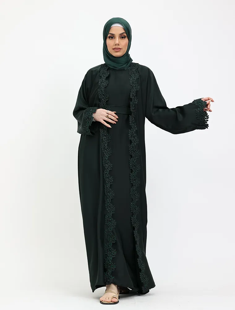 Green 2 Piece Amara Abaya